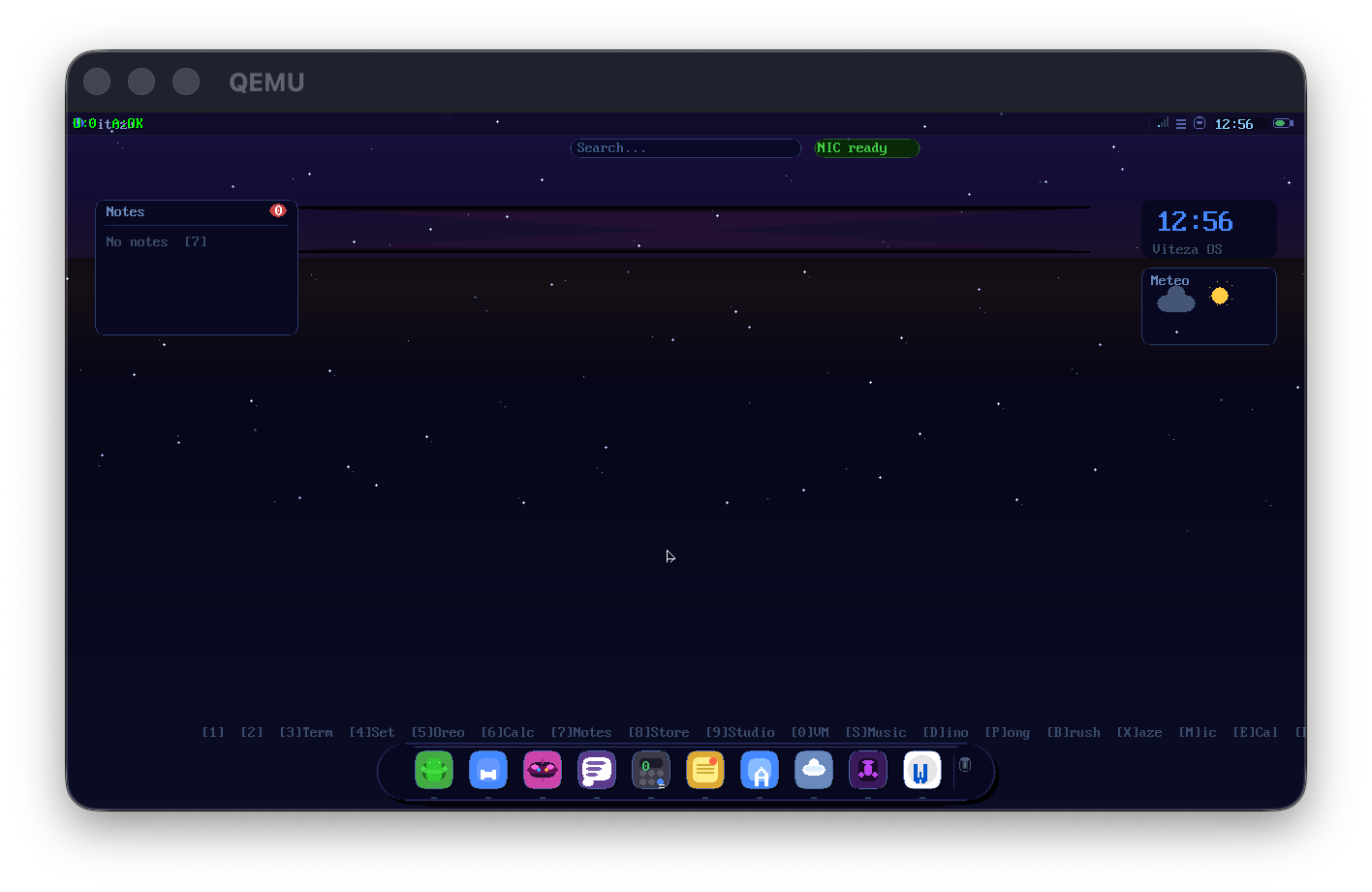 KairoOS running in QEMU